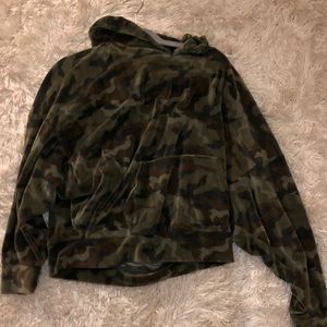 American eagle velvet fuzzy material hoodie